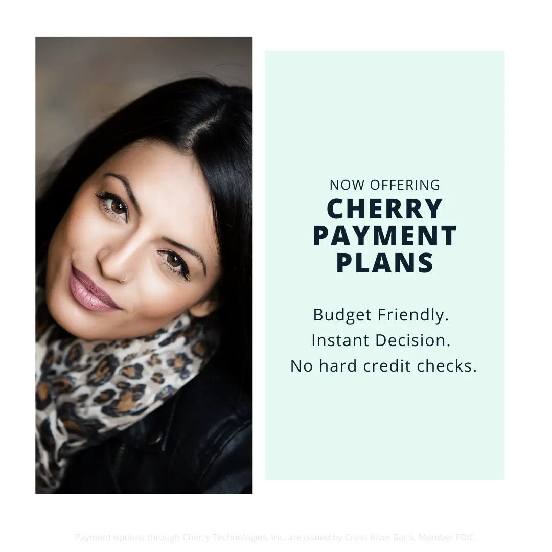Perfectly Bare provides very flexible financing options through withCherry. No Hard Credit check, instant decision. Financing based on withCherry Credit rating